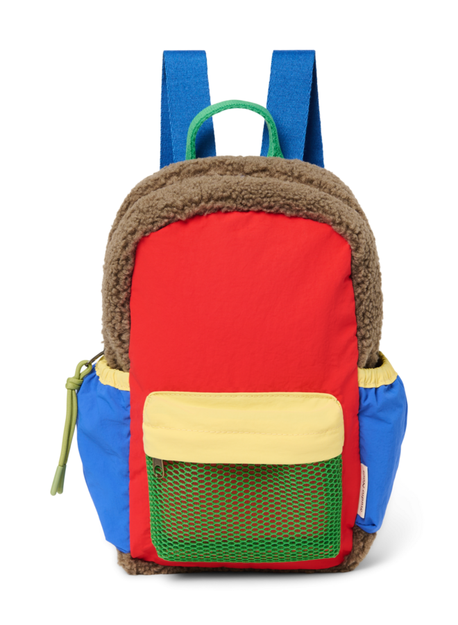 Patchwork mini backpack - Fiery red