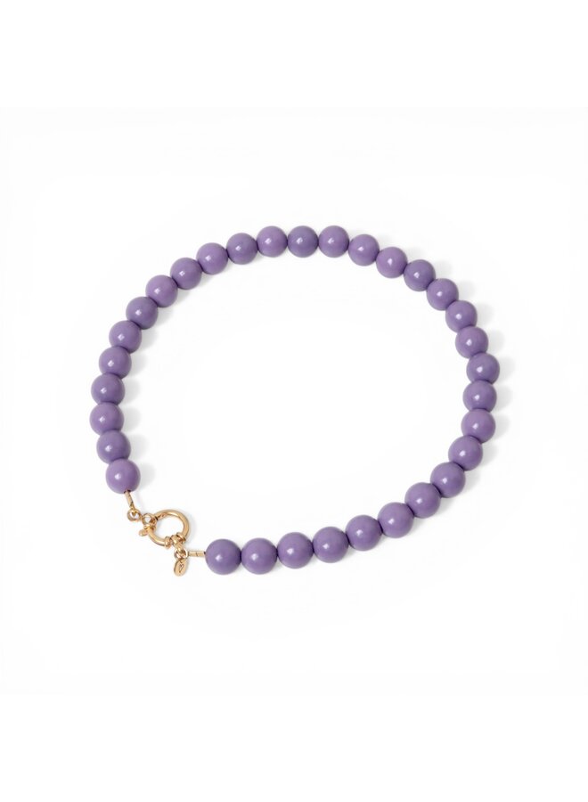 Necklace bold beads - Dusty lilac