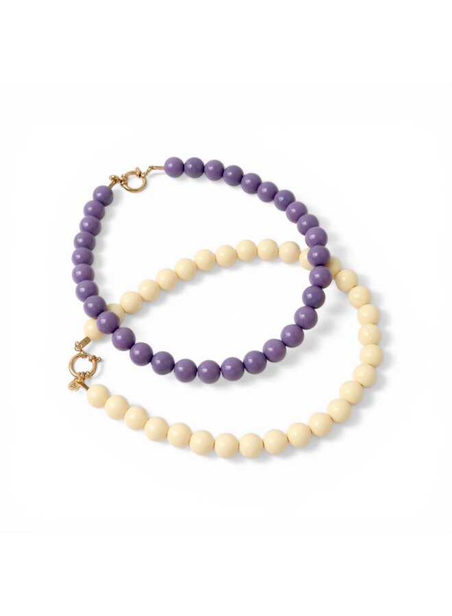 LOVEissue - Necklace bold beads - Dusty lilac