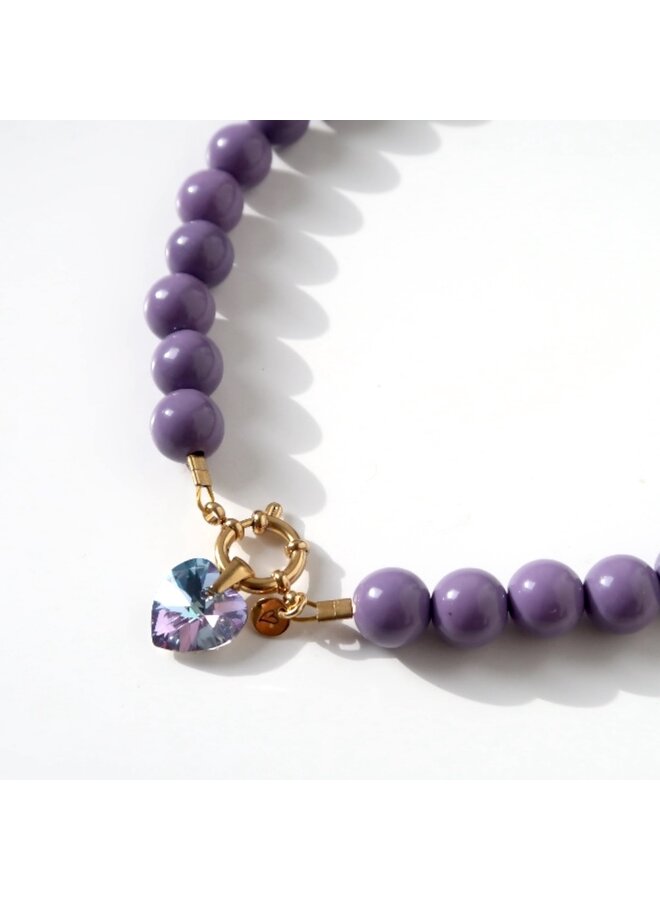 LOVEissue - Necklace bold beads - Dusty lilac