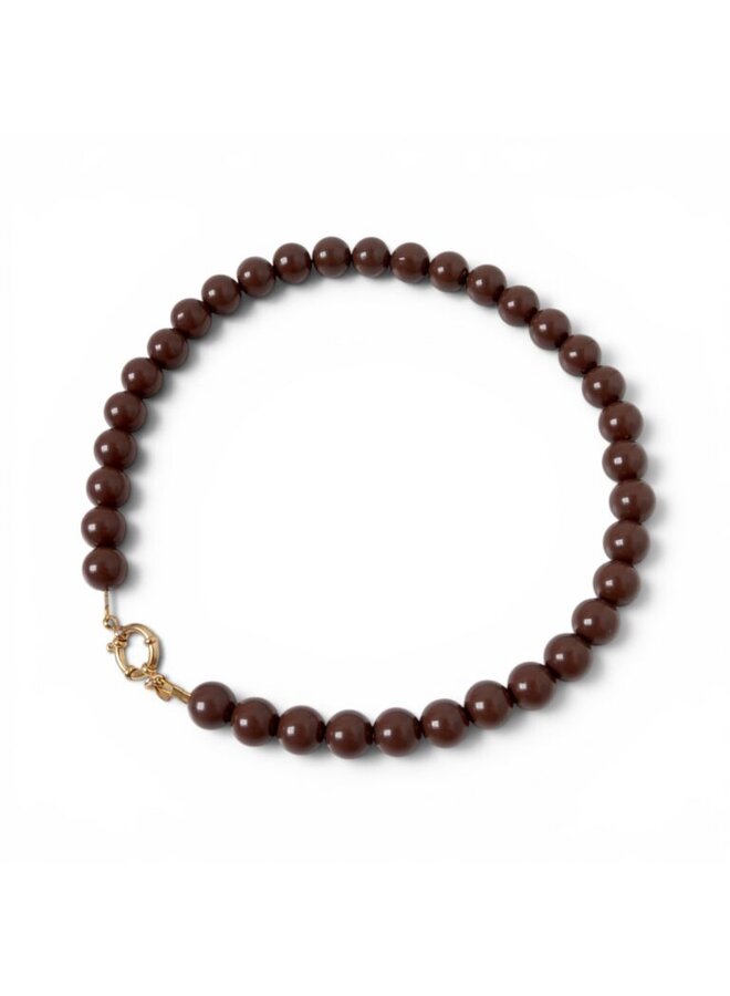 LOVEissue - Necklace bold beads - Brown