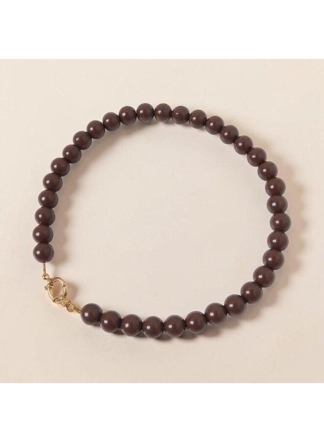 LOVEissue - Necklace bold beads - Brown