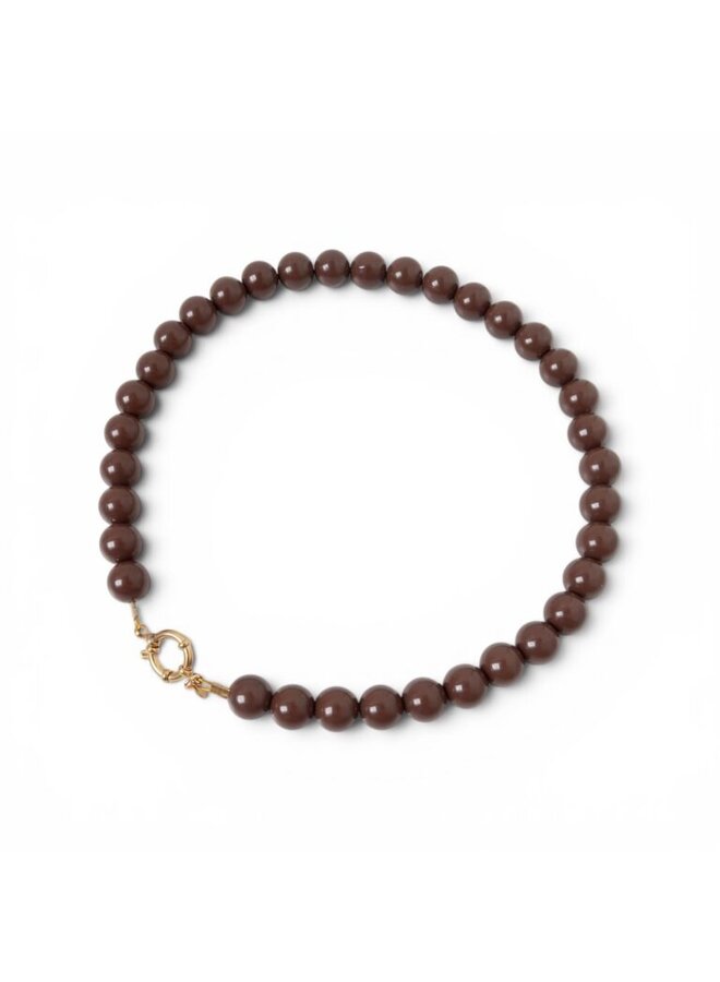 LOVEissue - Necklace bold beads - Brown