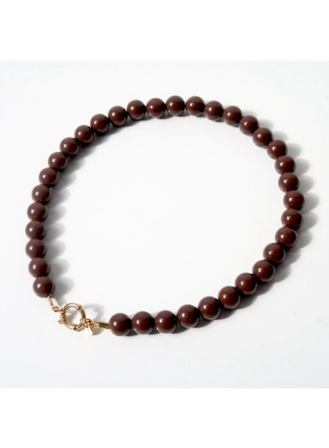 LOVEissue - Necklace bold beads - Brown