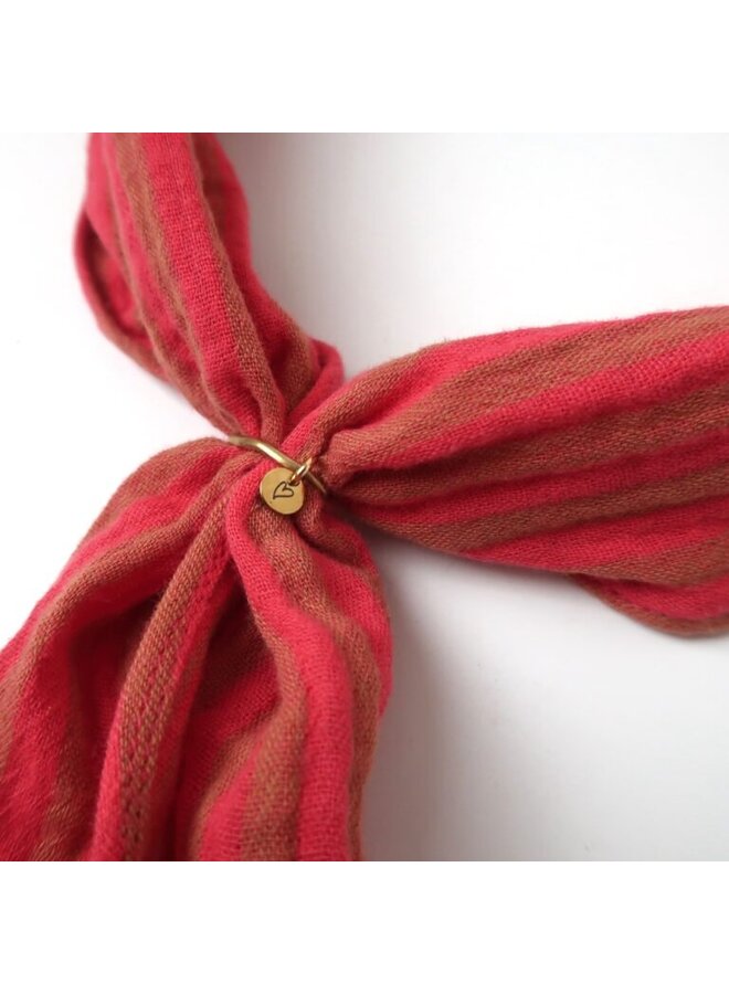 LOVEissue - Muslin cotton scarf - Coral