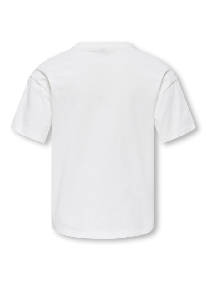 Kids Only - Billy ss relax print tee - Cloud dancer oui