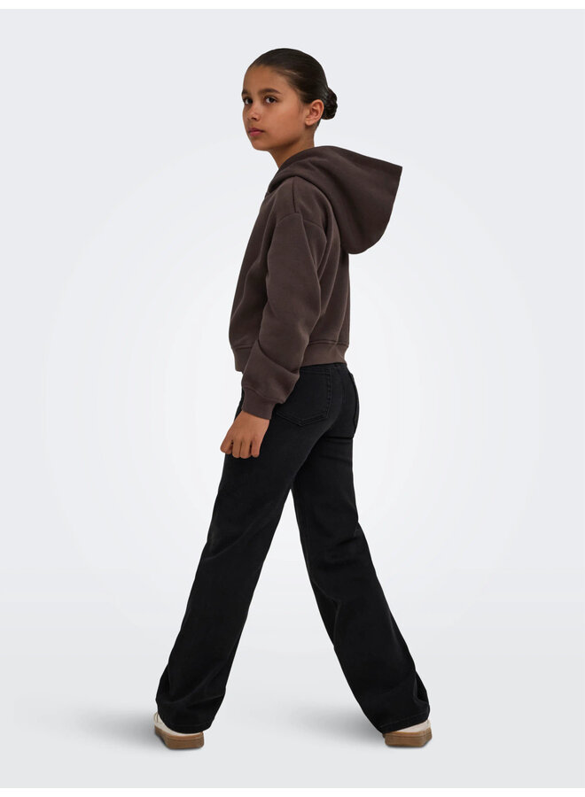 Kids Only - Sweat ls hoodie short - Coffee bean