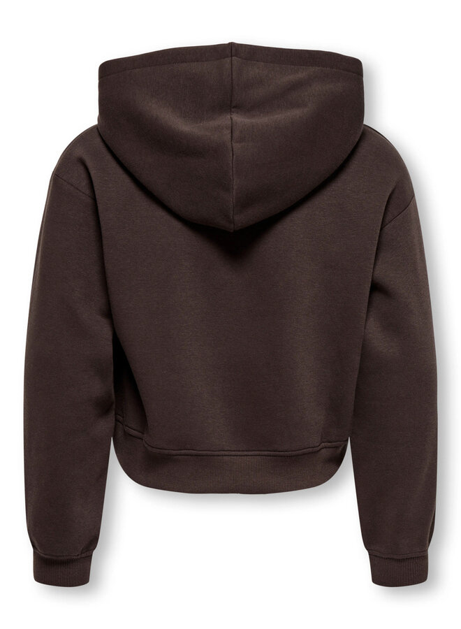 Kids Only - Sweat ls hoodie short - Coffee bean