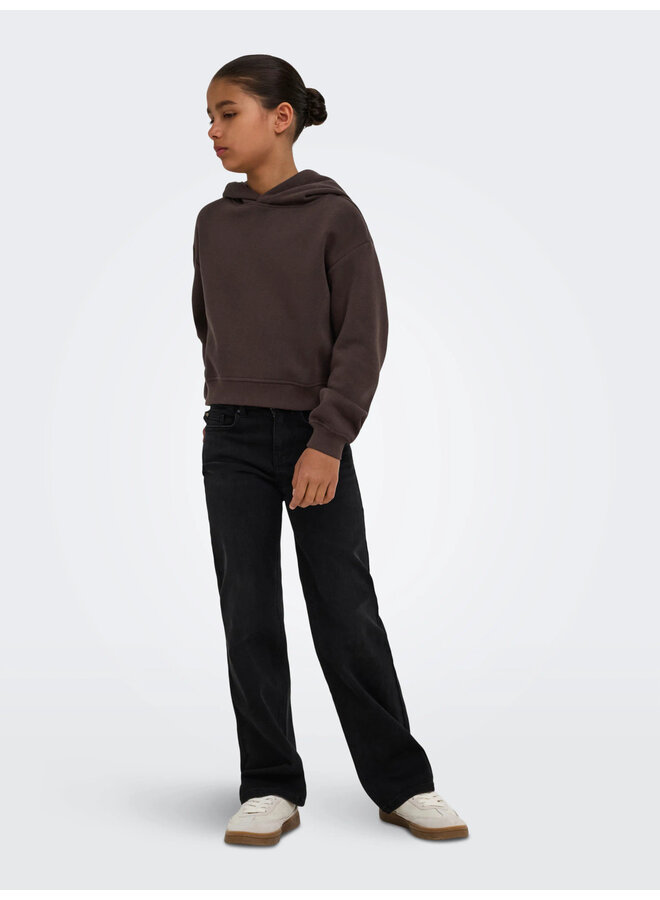 Kids Only - Sweat ls hoodie short - Coffee bean