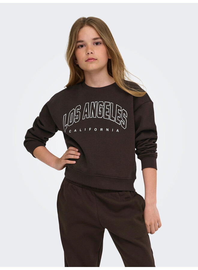 Kids Only - Sweat ls crew - Coffee bean Los Angeles California
