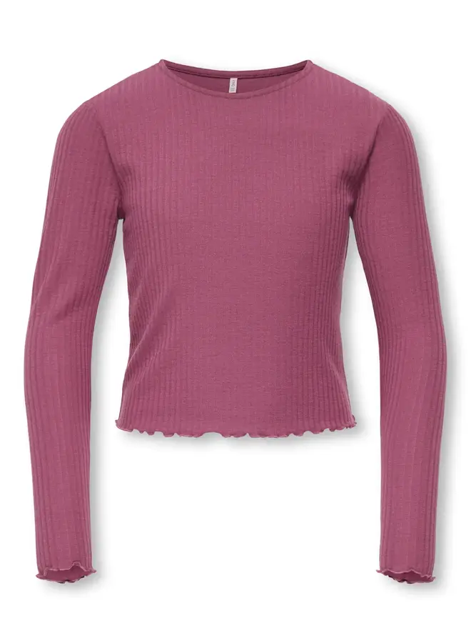 Nella l/s o-neck top - Grape nectar