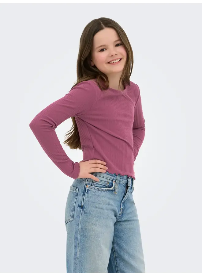 Kids Only - Nella l/s o-neck top - Grape nectar