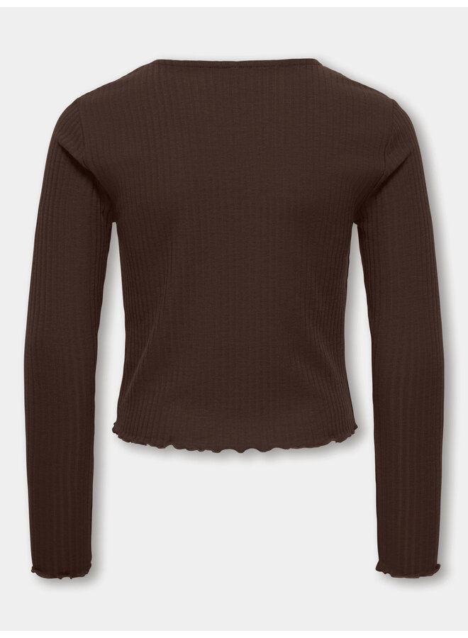 Kids Only - Nella l/s o-neck top - Coffee bean