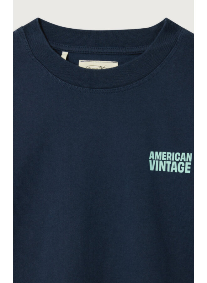 American Vintage - Gixy t-shirt ML - Navy