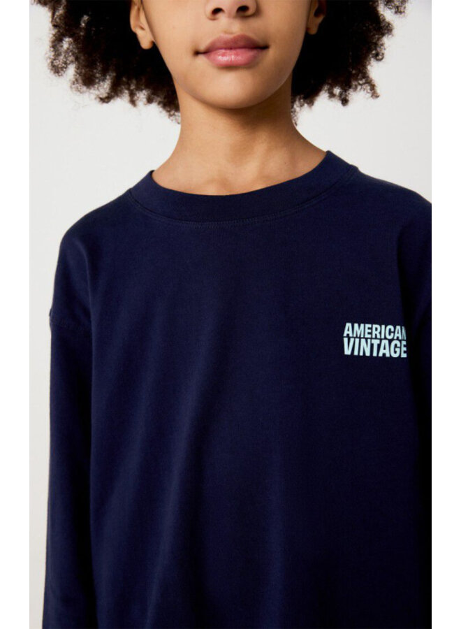 American Vintage - Gixy t-shirt ML - Navy