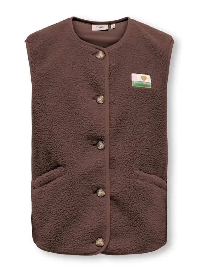 Kids Only - Baby teddy vest - Chocolate martini