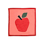 Piupiuchick - Chiffon bandana - Pink & red w/ apple print
