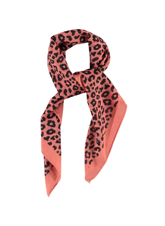 Piupiuchick - Chiffon bandana - Pink w/ animal print