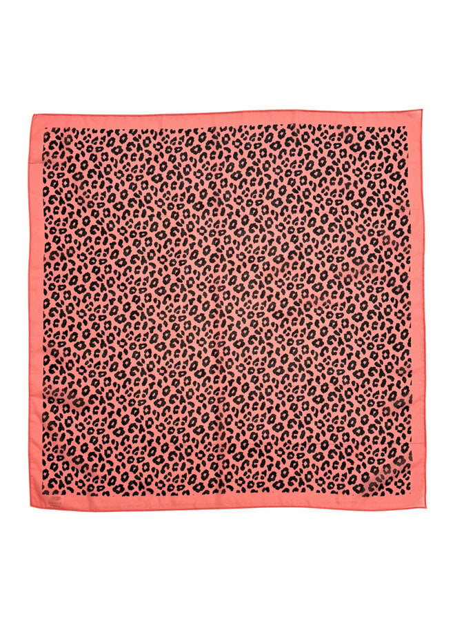 Piupiuchick - Chiffon bandana - Pink w/ animal print