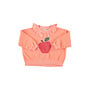 Piupiuchick - Sweatshirt w/ collar - Pink w/ apple print