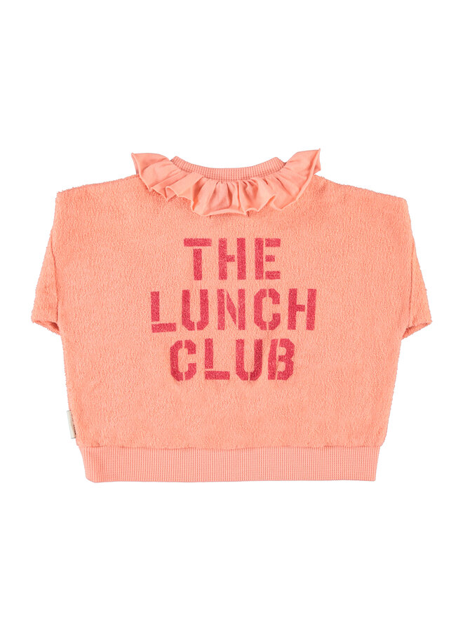 Piupiuchick - Sweatshirt w/ collar - Pink w/ apple print