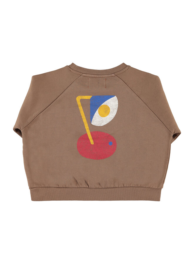 Piupiuchick - Sweatshirt - Brown w/ "captain" print
