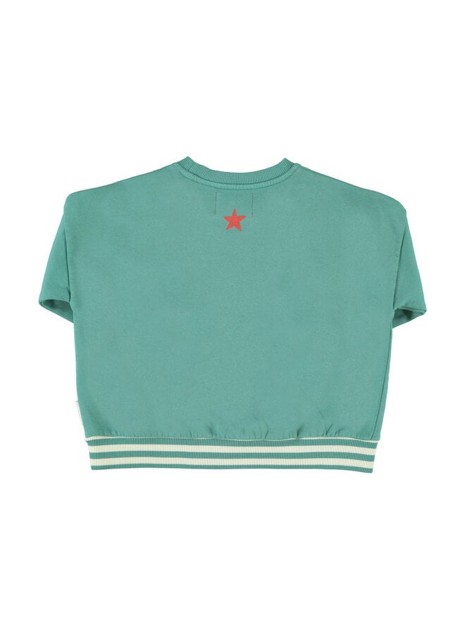 Piupiuchick - Sweatshirt - Green w/ "here we go" print