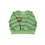 Piupiuchick - Terry cotton sweatshirt - Green w/ double stripes