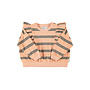 Piupiuchick - Terry cotton sweatshirt - Light pink w/ double stripes