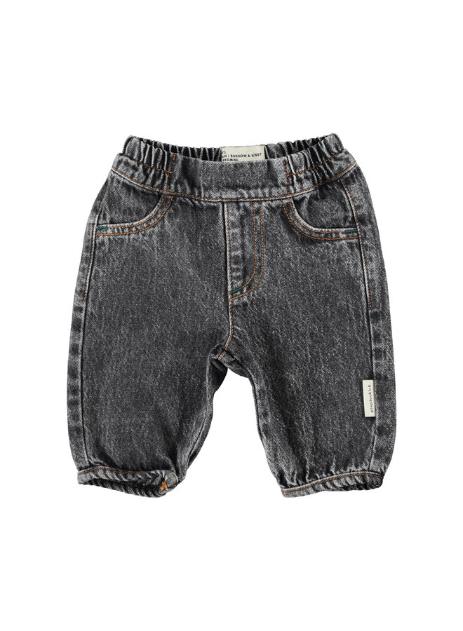 Piupiuchick - Baby trousers - Washed black  denim