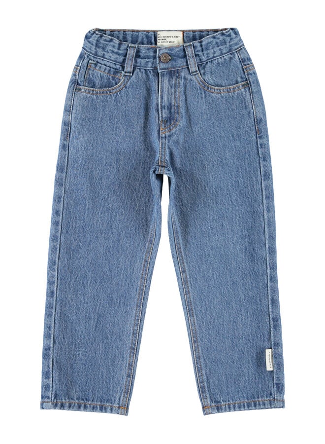 Unisex trousers - Washed navy denim