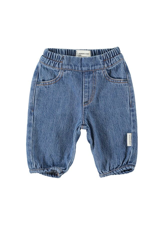 Baby trousers - Washed navy denim