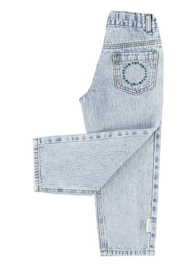 Piupiuchick - Unisex trousers - Fadded light blue denim