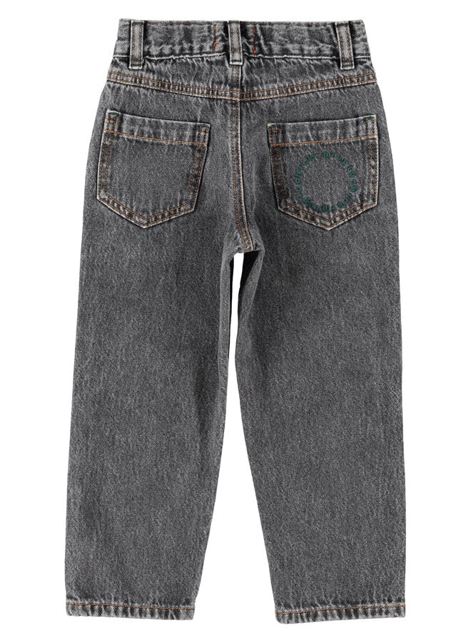 Piupiuchick - Mom fit trousers - Washed black denim