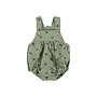 Piupiuchick - Baby romper - Green w/ black hearts