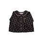 Piupiuchick - Peter Pan collar blouse - Black w/ flowers