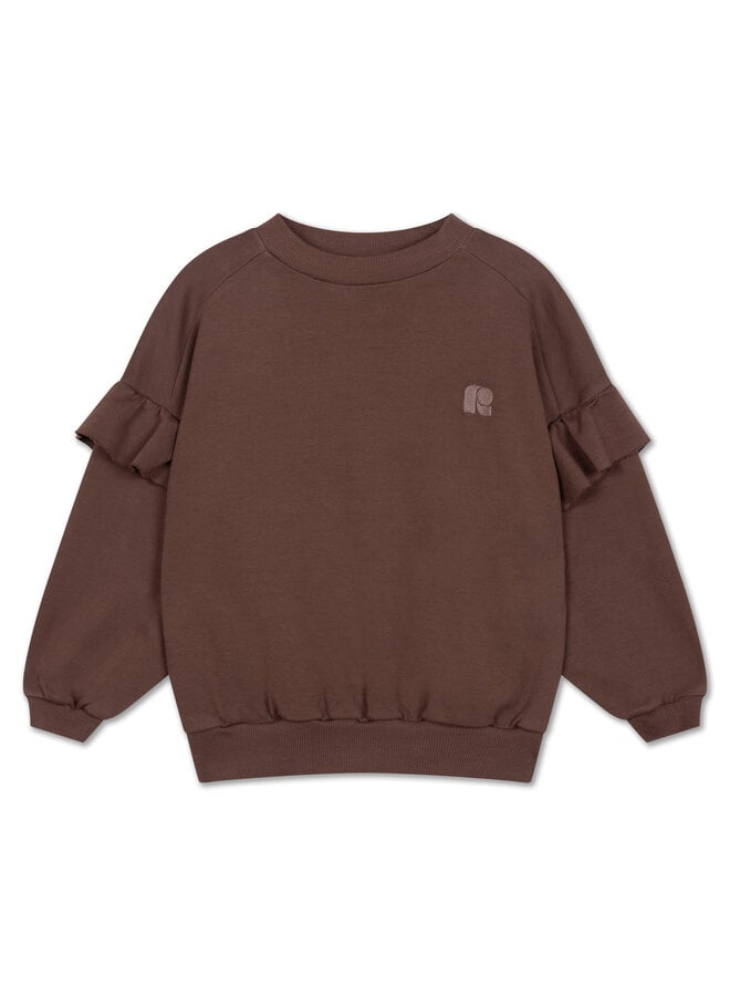 Ruffle sweater - Pure chocolate