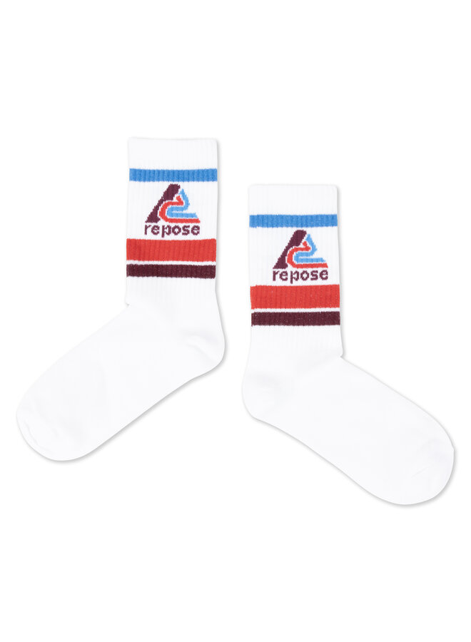 Repose AMS - Sporty socks - White logo