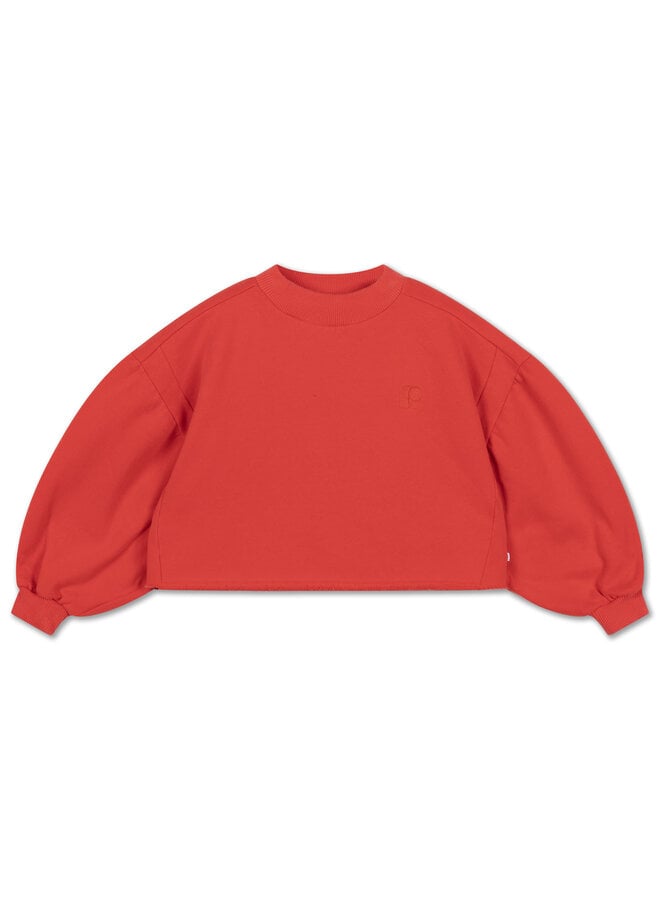 Repose AMS - Crop heart sweater - Firecracker red