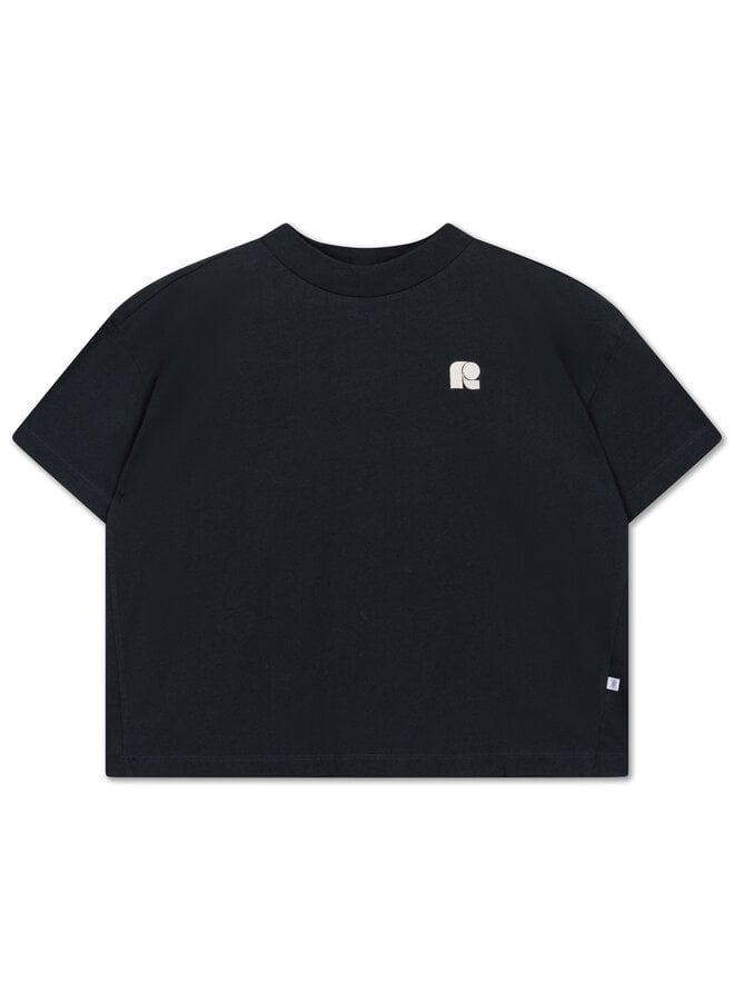 Boxy tee - Moonless night black