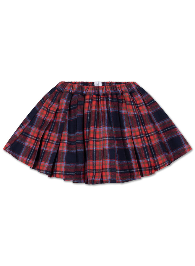 Plisse skirt - Firecracker horizon check
