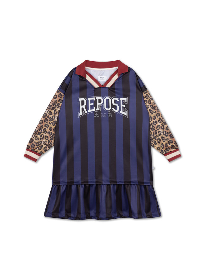 Repose AMS - Sports jersey dress - Eclipse night color block