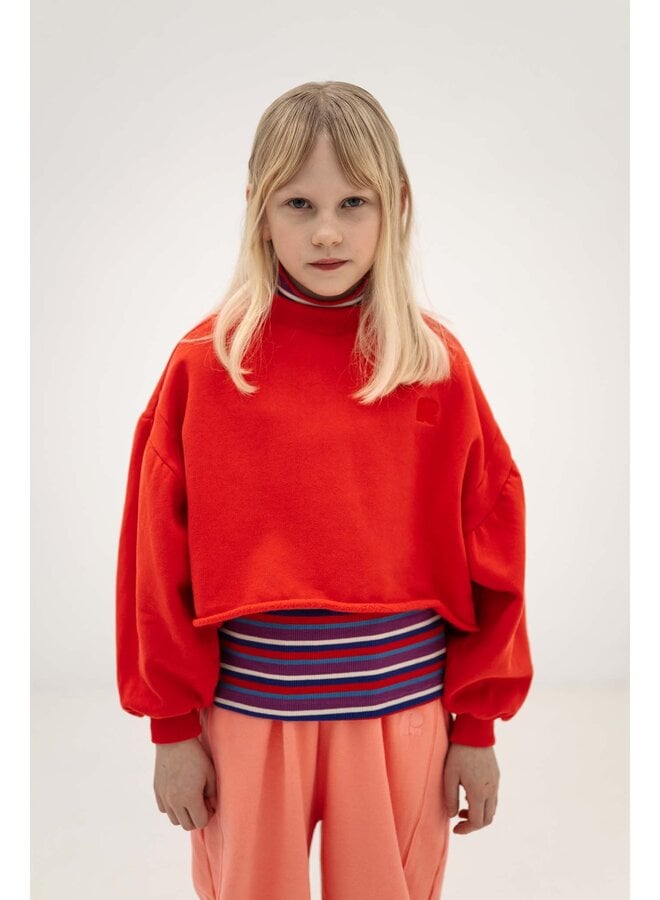 Repose AMS - Crop heart sweater - Firecracker red