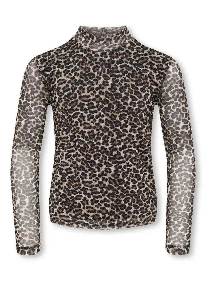 Kids Only - Erica mesh top - Pumice stone/Everyday leo