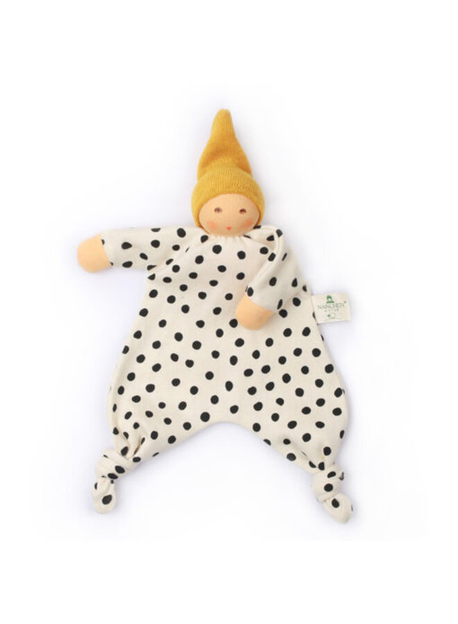 Stippen knuffeldoekje - Goudgeel