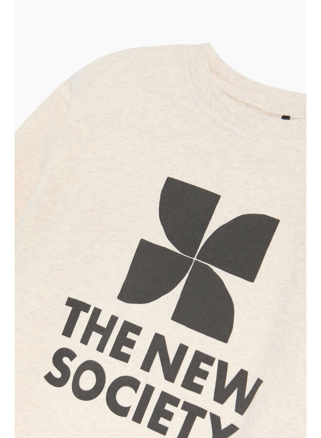 The New Society - TNS logo sweatshirt - Whisper white melange