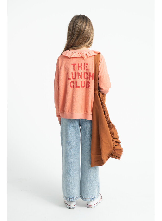 Piupiuchick - Sweatshirt w/ collar - Pink w/ apple print
