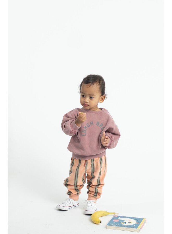 Piupiuchick - Oversized sweatshirt - Pink w/ "lunch break" print