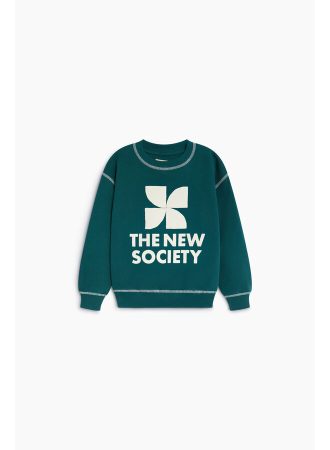The New Society - TNS logo sweatshirt - Dark sea
