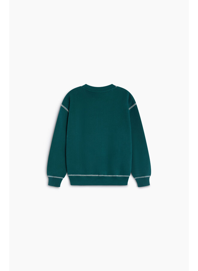 The New Society - TNS logo sweatshirt - Dark sea